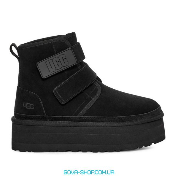 Жіночі зимові ботинки UGG Neumel Platform Velcro Chukka Black PREMIUM фото