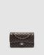 Жіноча сумка Chanel Classic 2.55 Medium Double Flap in Brown/Silver Premium re-129542 фото 3