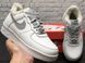 Зимние мужские и женские кроссовки White кожа "С МЕХОМ" рефлектив Nike Air Force 1 re-3968 фото 2