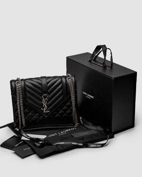 Жіноча сумка Yves Saint Laurent Envelope Medium In Quilted Leather Silver Premium фото