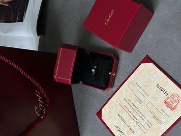 Каблучка Cartier Love Diamond Ring 18K White Gold Classic Premium фото