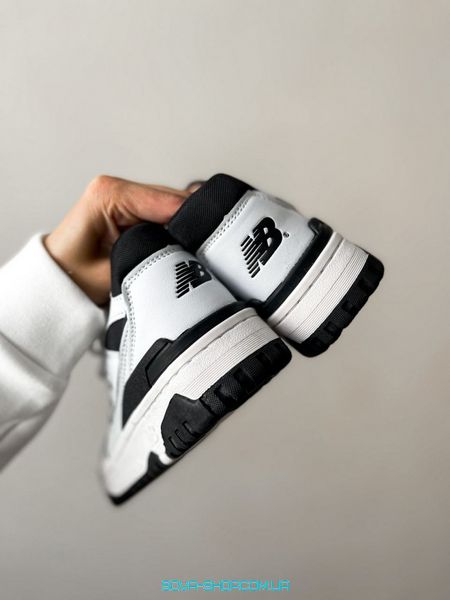 Жіночі та чоловічі кросівки New Balance 550 White\Black фото