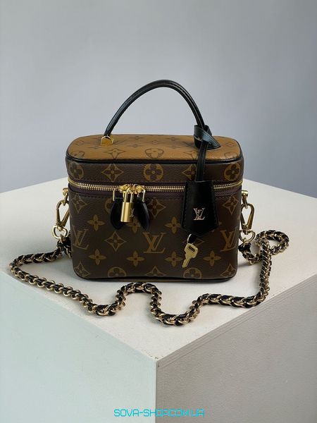 Женская сумка Louis Vuitton Vanity PM Bag Monogram Reverse Coated Canvas Calf Premium фото