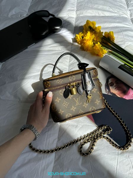 Женская сумка Louis Vuitton Vanity PM Bag Monogram Reverse Coated Canvas Calf Premium фото