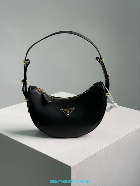 Жіноча сумка Prada Arque Leather Shoulder Bag Black Premium фото