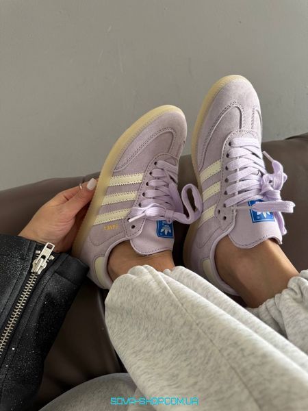 Женские кроссовки Adidas Samba LILAC SUEDE фото
