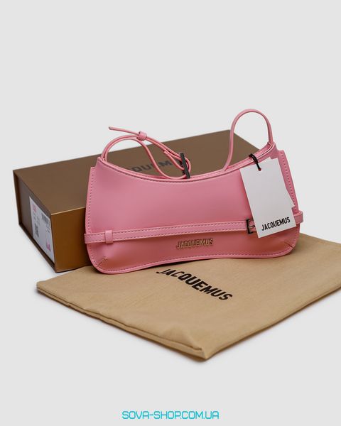 Жіноча сумка Jacquemus Le Bisou Ceinture Leather Shoulder Bag in Pink Premium фото