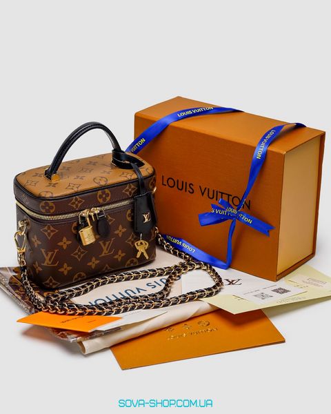 Женская сумка Louis Vuitton Vanity PM Bag Monogram Reverse Coated Canvas Calf Premium фото