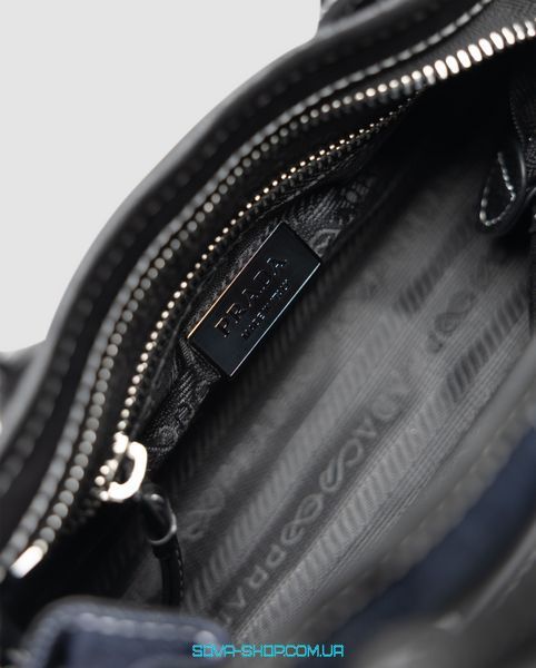 Женская сумка Prada Bonnie Mini Handbag Black/Denim Premium фото
