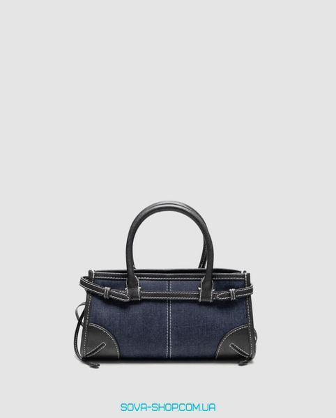 Женская сумка Prada Bonnie Mini Handbag Black/Denim Premium фото