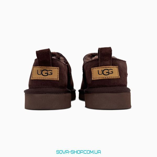 Жіночі зимові ботинки UGG Classic Micro Boot Brown PREMIUM фото