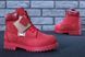 Мужские зимние ботинки (шерстяной мех) Timberland CLASSIC PREMIUM NUBUCK WATERPROOF RED re-3760 фото 7