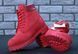Мужские зимние ботинки (шерстяной мех) Timberland CLASSIC PREMIUM NUBUCK WATERPROOF RED re-3760 фото 4