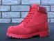 Мужские зимние ботинки (шерстяной мех) Timberland CLASSIC PREMIUM NUBUCK WATERPROOF RED re-3760 фото 2