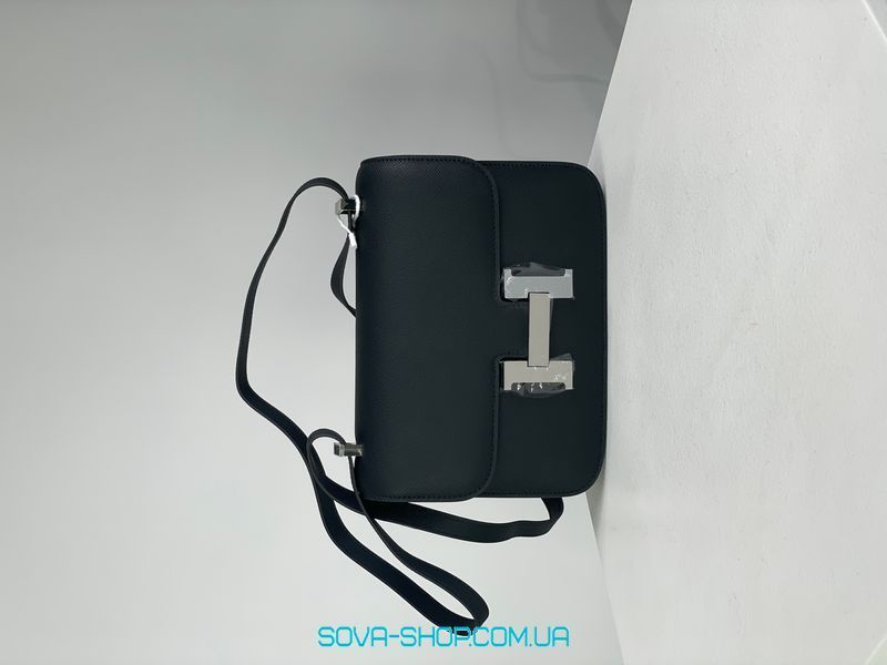 Жіноча сумка Hermes Constance 23 Epsom Calf Black/Silver Premium фото