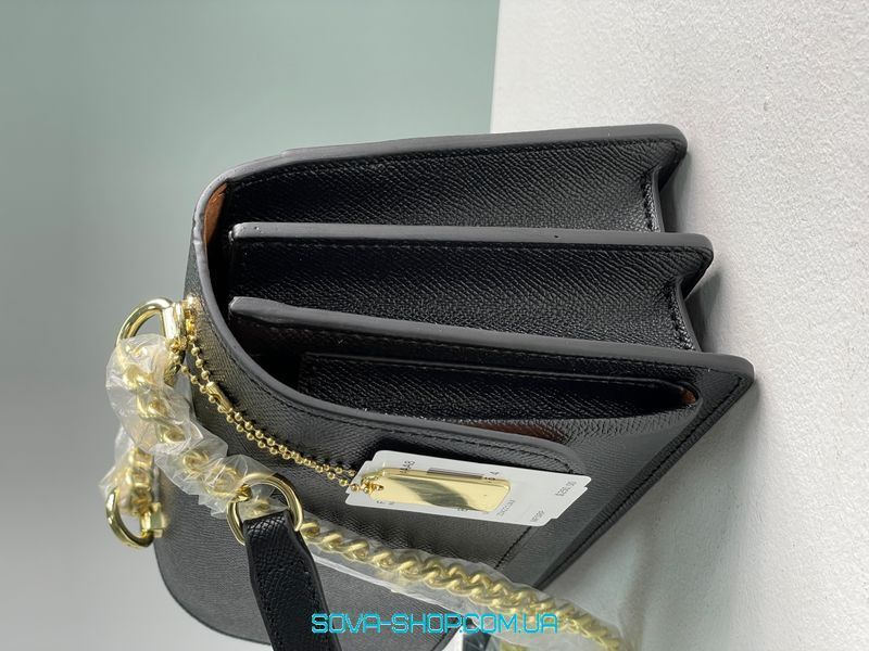 Жіноча сумка Coach Mini Klare Crossbody Black/Gold Premium фото