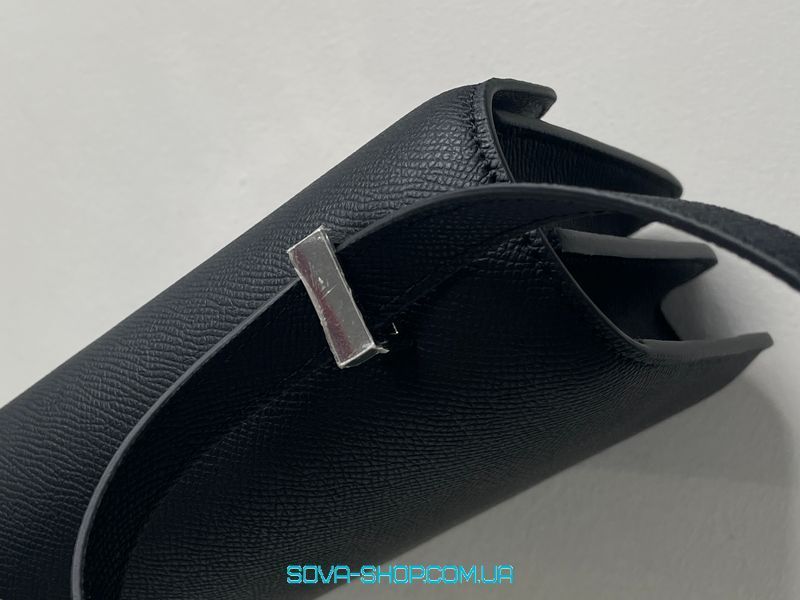 Жіноча сумка Hermes Constance 23 Epsom Calf Black/Silver Premium фото