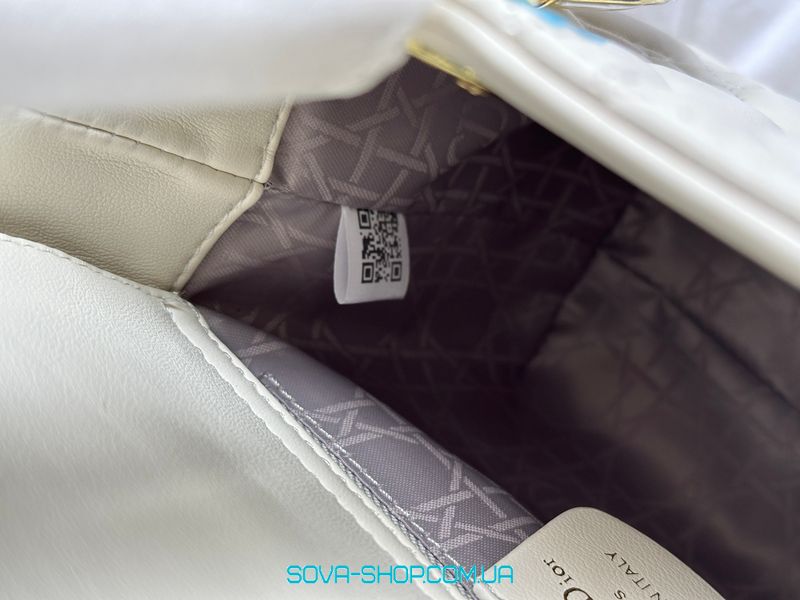 Жіноча сумка Christian Dior Small Lady Dior My ABCDIOR Bag Cream Premium фото