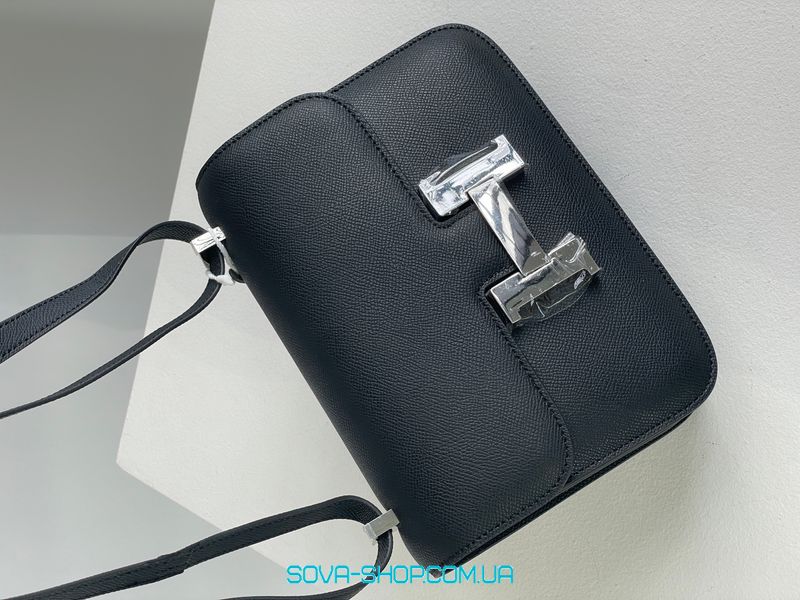 Женская сумка Hermes Constance 23 Epsom Calf Black/Silver Premium фото