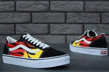 Жіночі кеди Old Skool Flame Fire Women V a n s фото