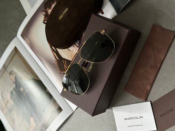 Сонцезахисні окуляри Tom Ford Green/Gold JADENF FT1017 Premium фото