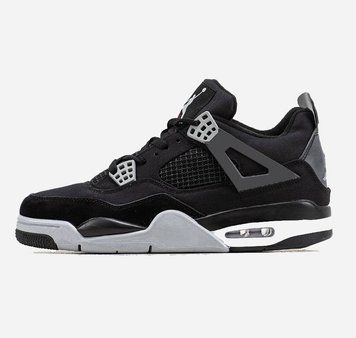Чоловічі баскетбольні кросівки Nike Air Jordan 4 Black Grey фото