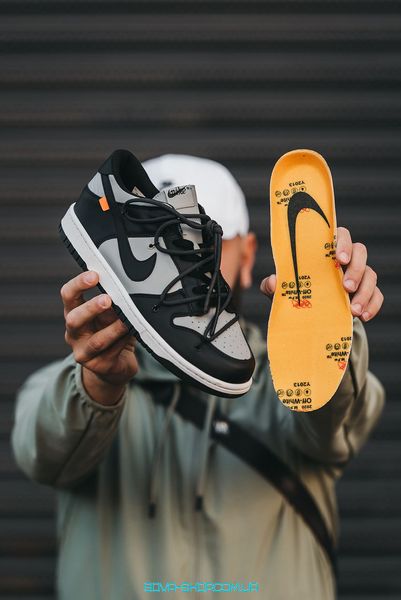 Мужские и женские кроссовки Nike SB Dunk Low x Off-White "Black/Grey" фото