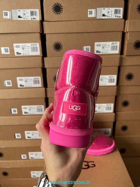 Женские зимние ботинки UGG Classic Clear Mini Pink фото