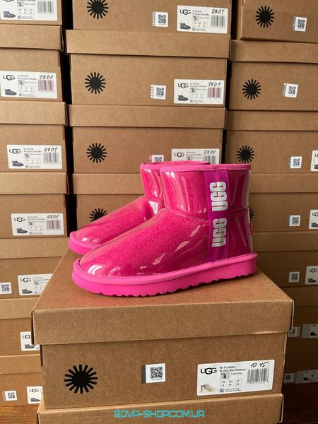 Женские зимние ботинки UGG Classic Clear Mini Pink фото