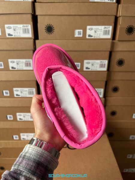 Жіночі зимові ботинки UGG Classic Clear Mini Pink фото