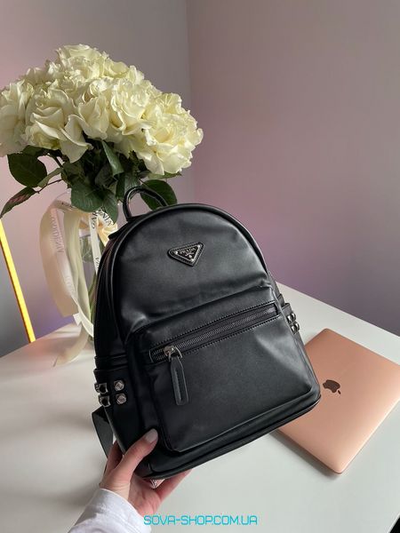 Жіночий рюкзак Prada Saffiano Leather Bag Black Premium фото