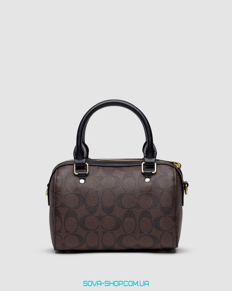 Жіноча сумка Coach Rowan Satchel Zip In Signature Canvas Brown Premium фото