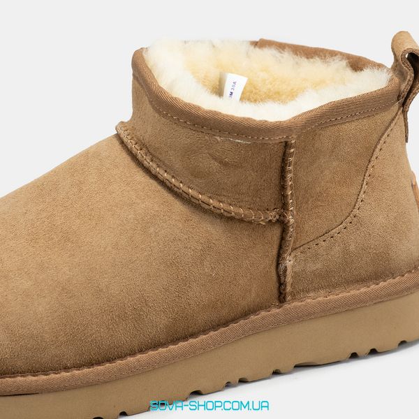 Женские и мужские зимние ботинки UGG Ultra Mini Chestnut Premium фото