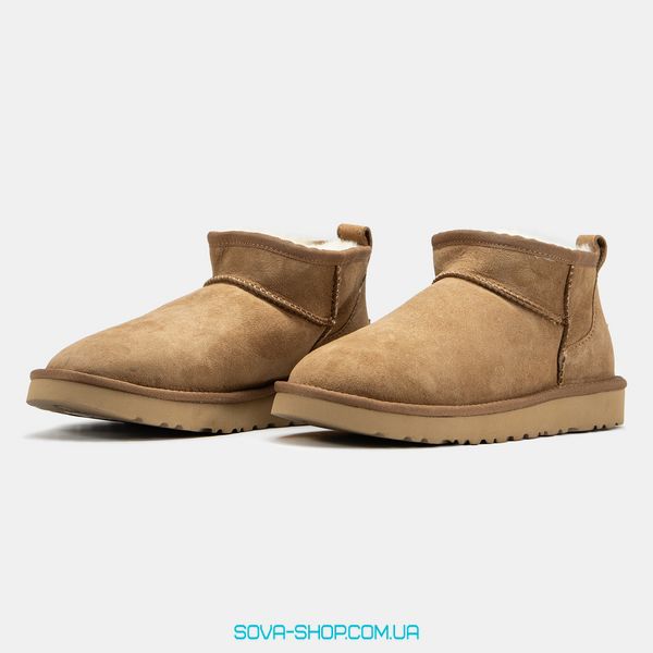 Жіночі та чоловічі зимові ботинки UGG Ultra Mini Chestnut Premium фото