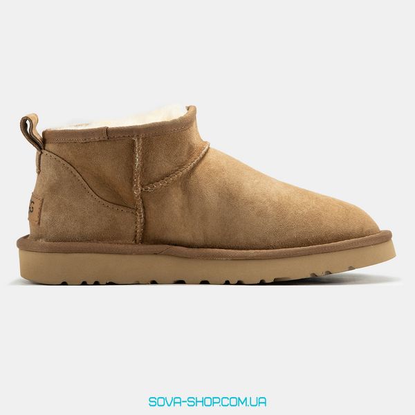 Женские и мужские зимние ботинки UGG Ultra Mini Chestnut Premium фото