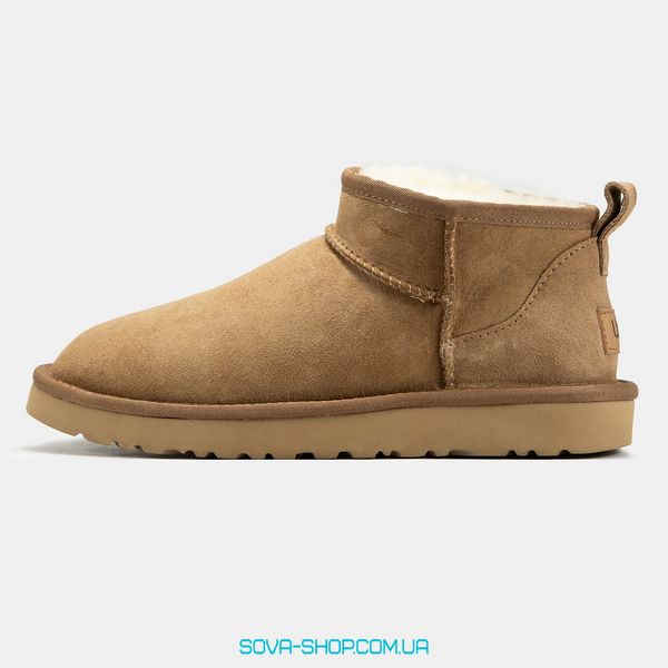 Женские и мужские зимние ботинки UGG Ultra Mini Chestnut Premium фото