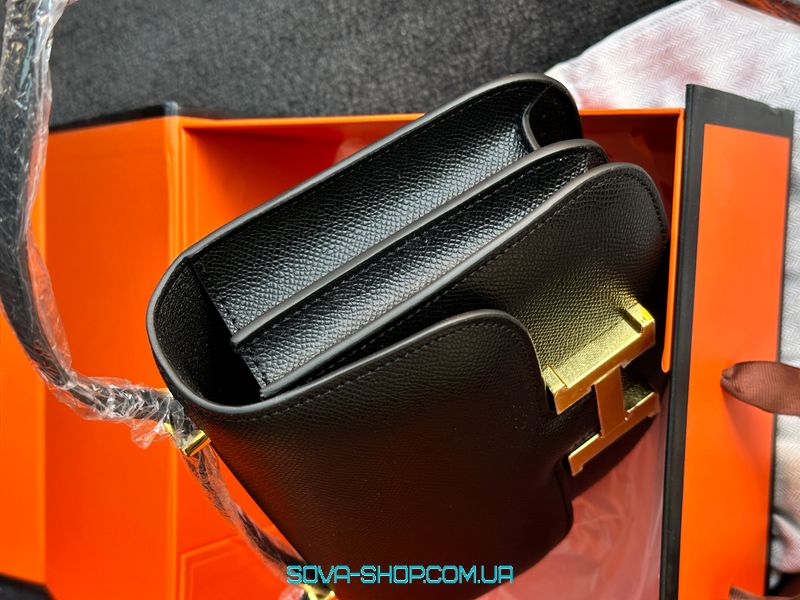 Жіноча сумка Hermes Constance 18 Epsom Calf Black Premium фото