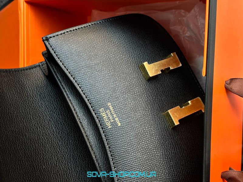 Женская сумка Hermes Constance 18 Epsom Calf Black Premium фото