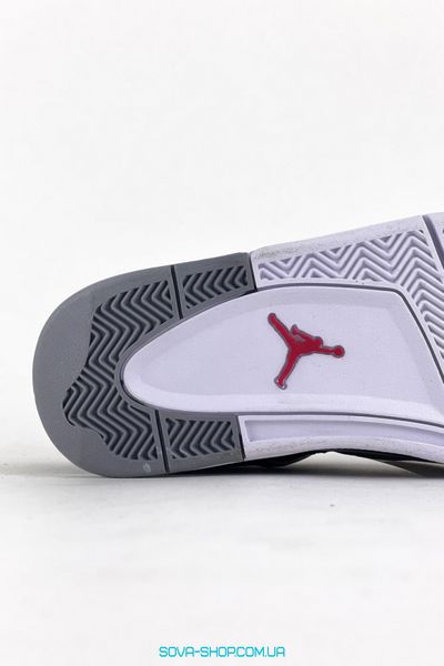 Чоловічі баскетбольні кросівки Nike Air Jordan 4 Retro Black Grey фото