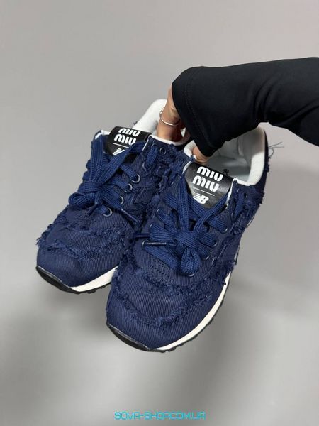 Унисекс кроссовки NEW BALANCE 574 x MIU MIU BLUE JEANS фото