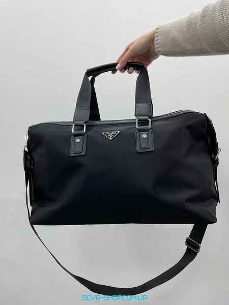 Унисекс сумка Prada Re-Nylon and Saffiano Leather Duffle Bag Premium фото