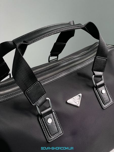 Унисекс сумка Prada Re-Nylon and Saffiano Leather Duffle Bag Premium фото