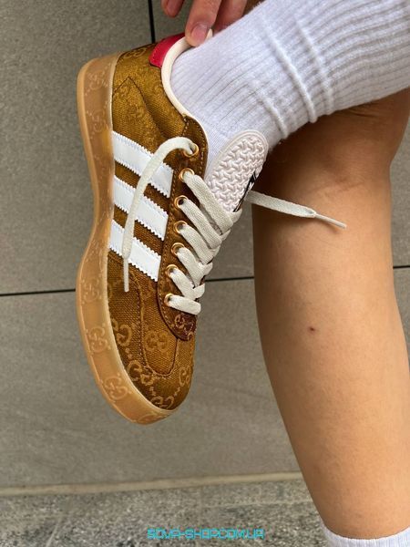 Жіночі кросівки Adidas Gucci x Gazelle Caramel фото