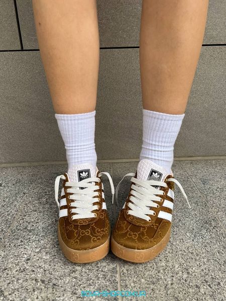 Жіночі кросівки Adidas Gucci x Gazelle Caramel фото
