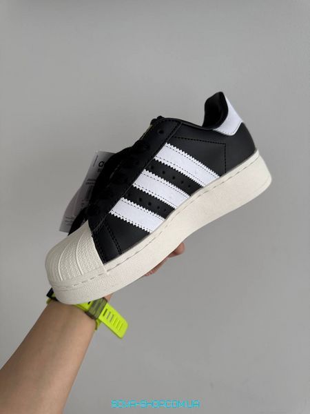 Жіночі кросівки Adidas Superstar 2W Black White Sole фото