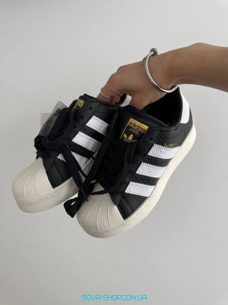 Жіночі кросівки Adidas Superstar 2W Black White Sole фото