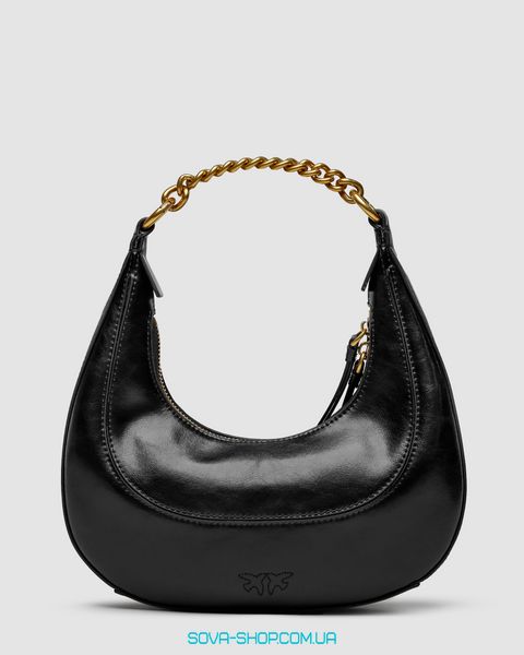 Жіноча сумка Pinko Mini Brioche Bag Hobo Black Premium фото