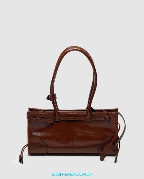 Женская сумка Prada Medium Leather Handbag Chocolate Premium фото