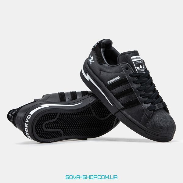 Чоловічі кросівки Adidas Superstar Neighborhood Black White фото