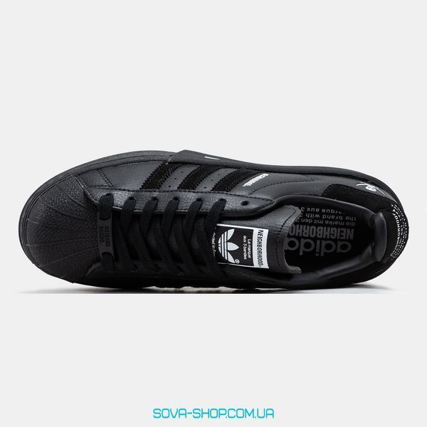 Чоловічі кросівки Adidas Superstar Neighborhood Black White фото